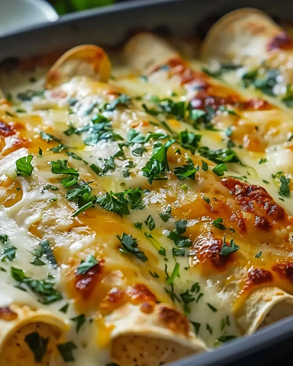 Indulgent White Chicken Creamy Enchiladas for Cozy Nights Delight