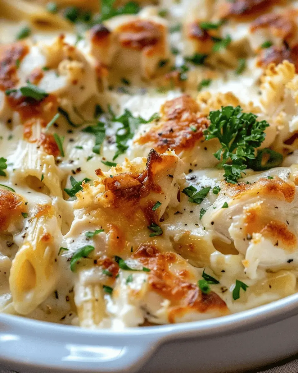 Garlic Parmesan Chicken Alfredo Bake: Easy Comfort Food Delight