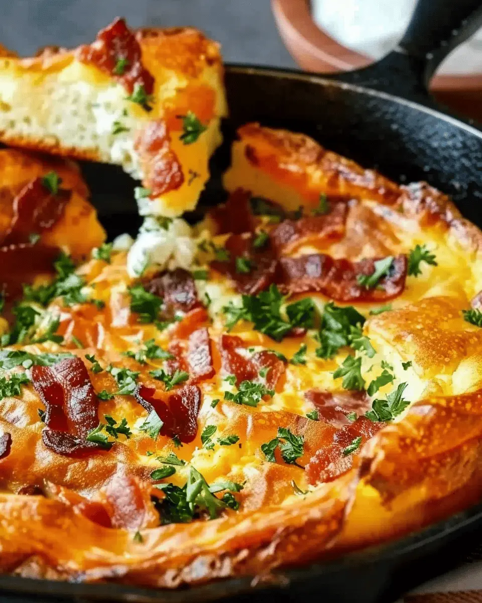 Savory Cheddar &amp; Turkey Bacon Dutch Baby: A Delicious Breakfast Treat