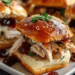 Thanksgiving Leftover Turkey Cranberry Sliders