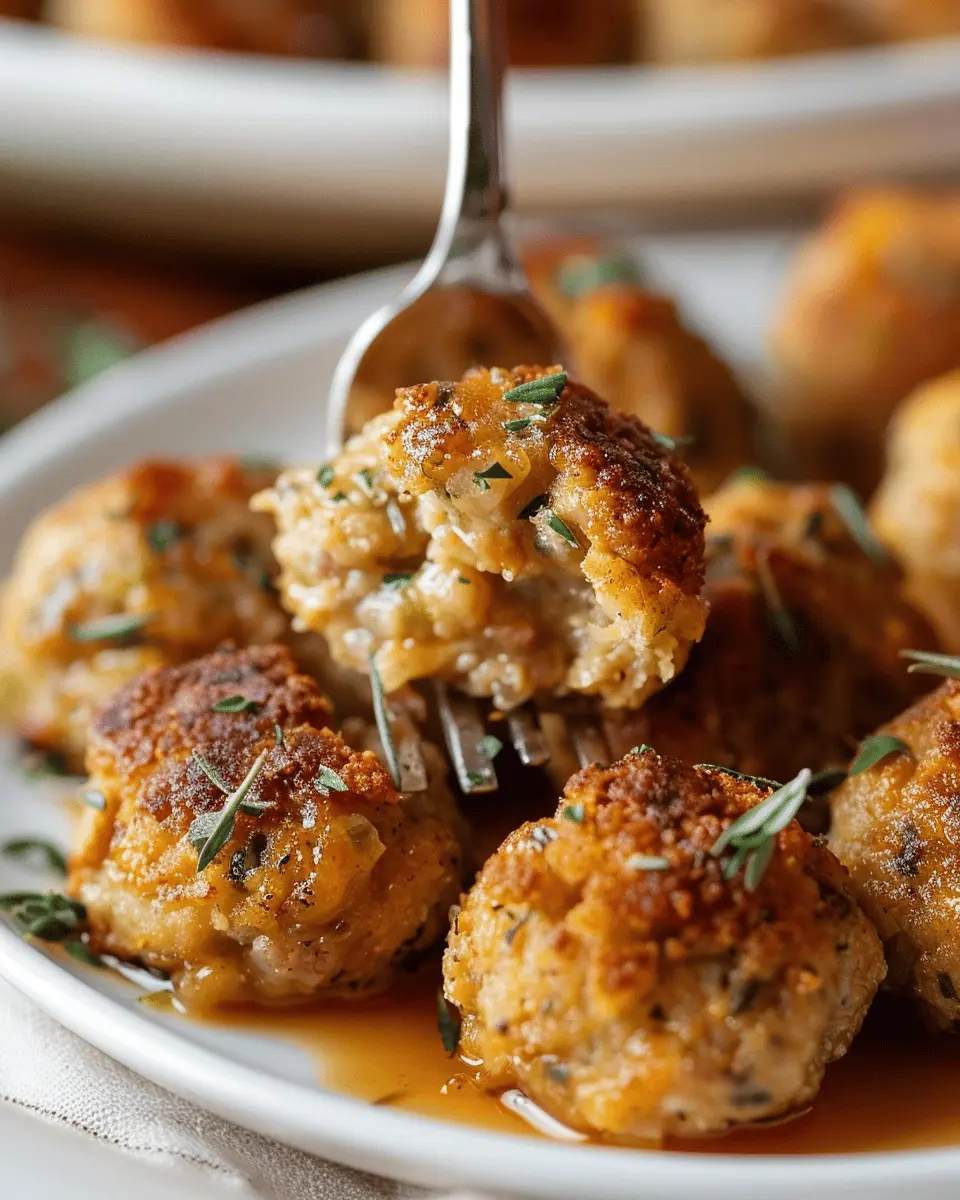 Thanksgiving Stuffing Balls: Easy Turkey Bacon Delight for Your Feast