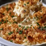 Comforting French Onion Chicken Rice Bake