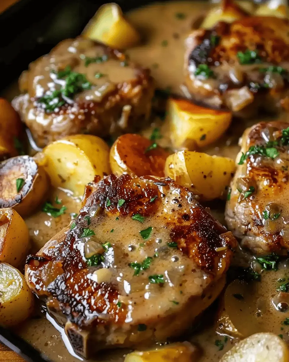 Smothered Pork Chops with Potatoes in Gravy: A Comforting Delight