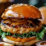 Juicy Chicken Burgers with Sweet Apple Butter Twist