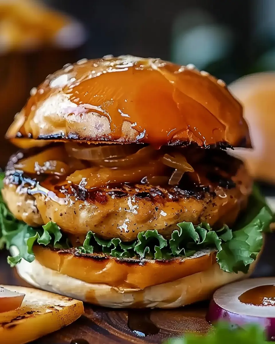 Juicy Chicken Burgers with Sweet Apple Butter Twist to Savor