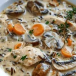 Creamy Mushroom Chicken and Wild Rice Soup