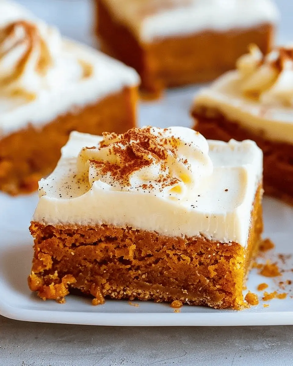 Pumpkin Bars with Cream Cheese Frosting: The Best Fall Treats
