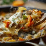 Low Carb Philly Cheesesteak Casserole