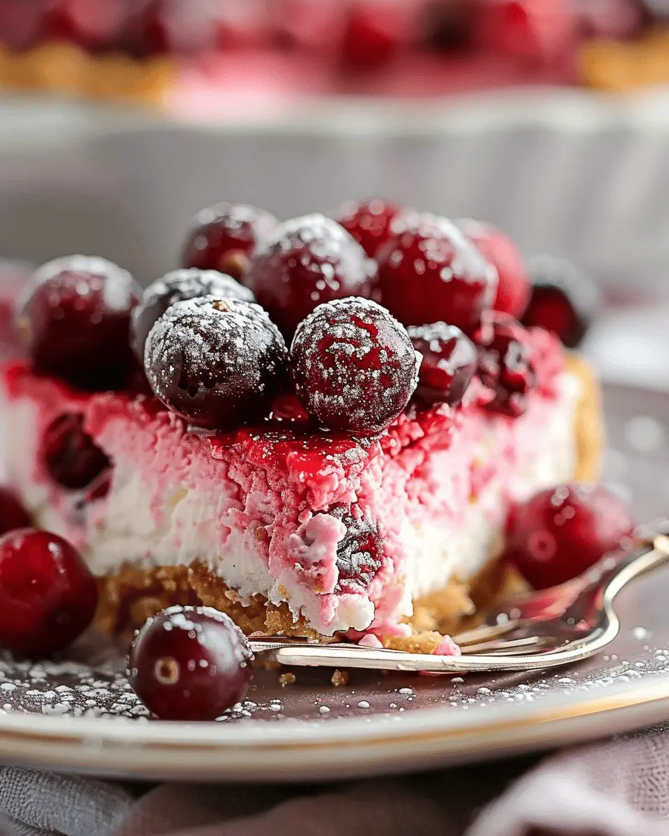 Irresistibly Yummy No-Bake Cheesecake with Tart Cranberry Twist