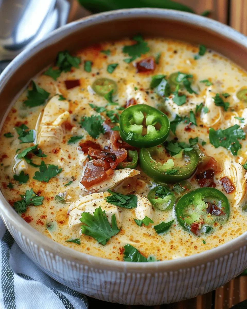 Spicy Jalapeño Popper Chicken Soup