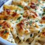 Garlic Parmesan Chicken Alfredo Bake
