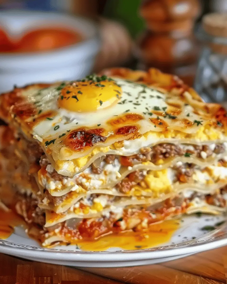 Ultimate Breakfast Lasagna: Easy Indulgence with Turkey Bacon and Chicken Ham