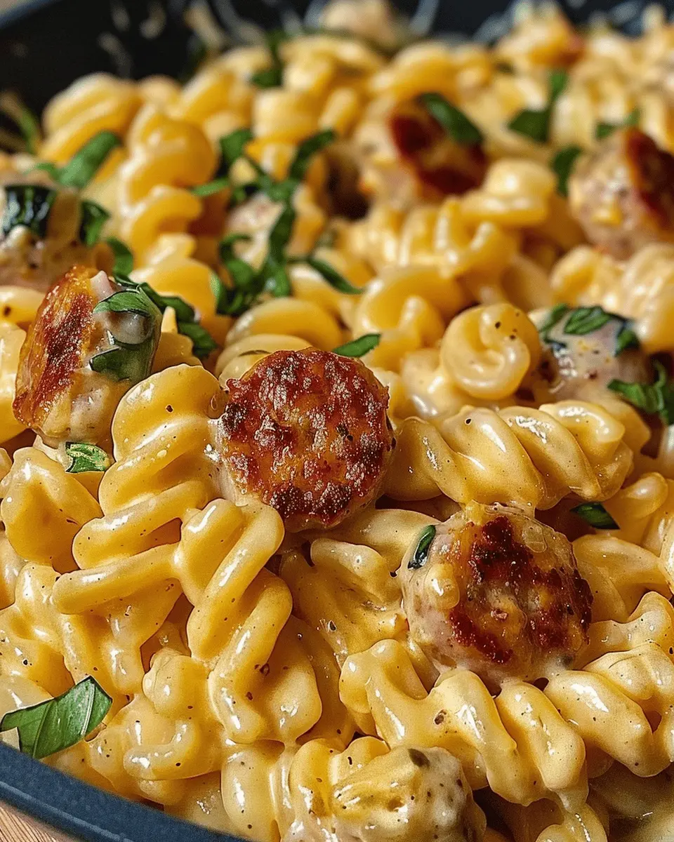 One-Pan White Cheddar Ranch Sausage Magic Pasta for Cozy Nights