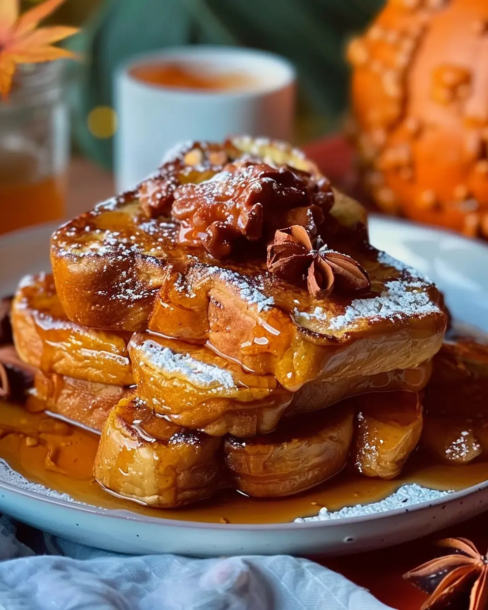 Cozy Friendsgiving Pumpkin-Spiced French Toast Recipe with Turkey Bacon