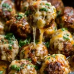 Cheesy French Onion Meatballs