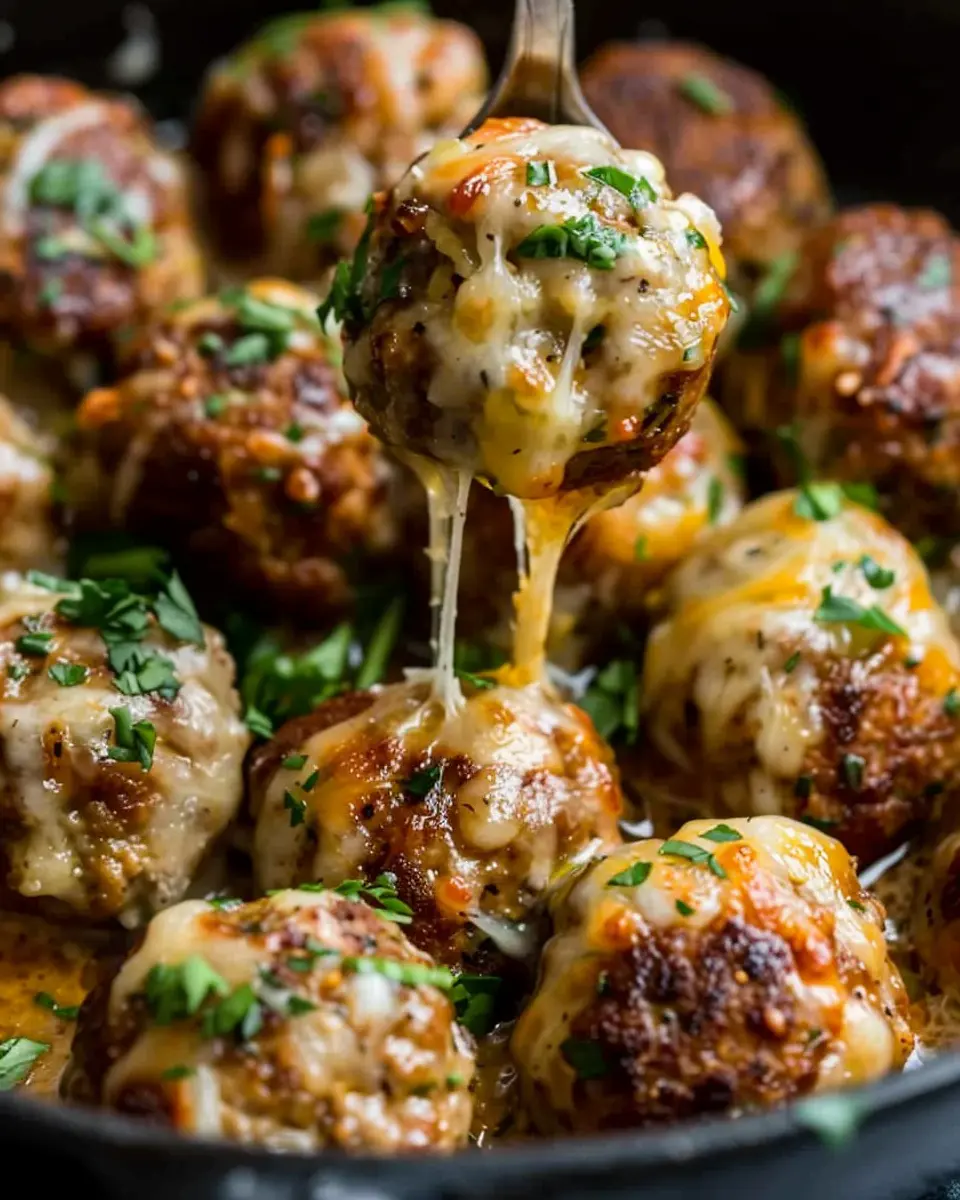 Cheesy French Onion Meatballs