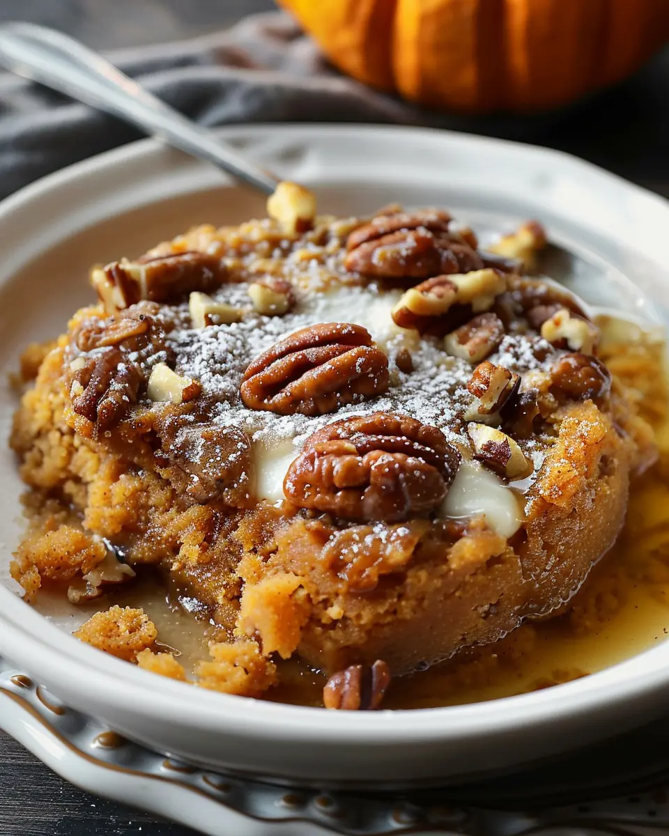 Pumpkin Pecan Cobbler