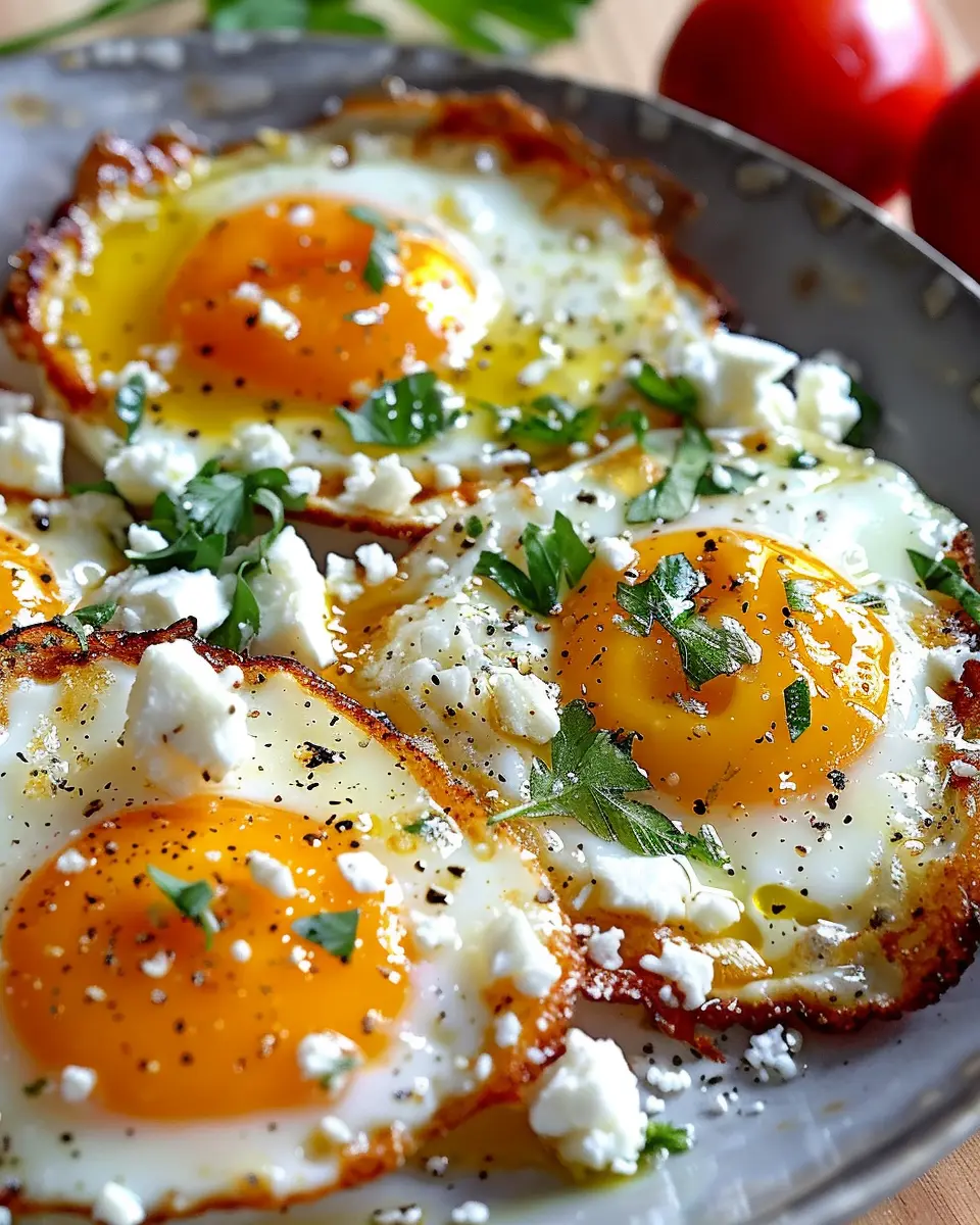 Crispy Feta Fried Eggs