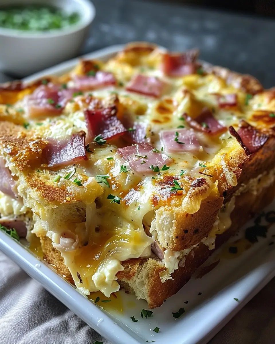 Monte Cristo Breakfast Casserole: Easy and Indulgent Recipe with Turkey Bacon and Chicken Ham
