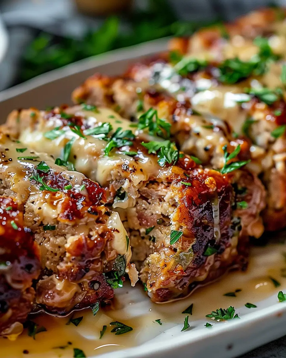 Irresistible Garlic Parmesan Chicken Meatloaf Recipe with Turkey Bacon