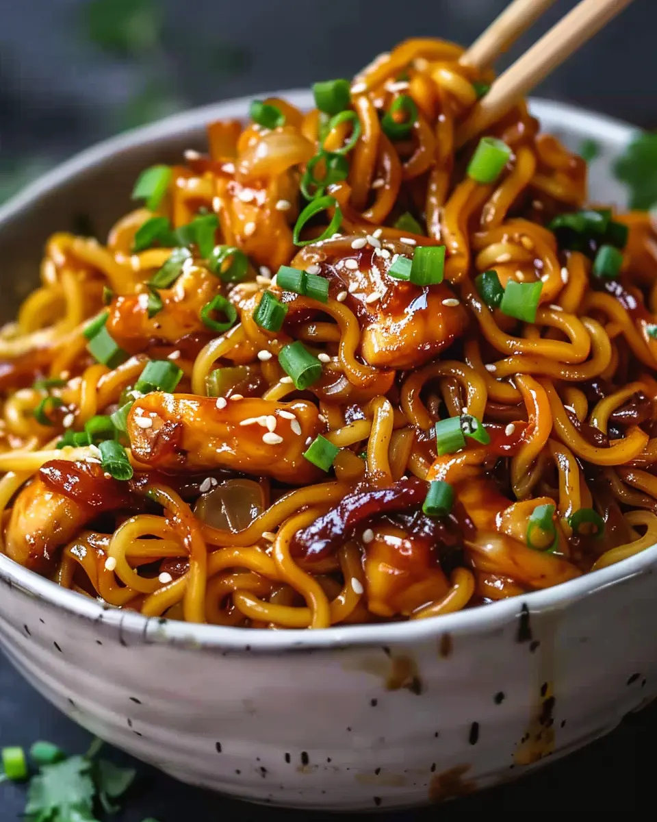 Sticky Garlic Chicken Noodles: Easy Comfort Food for All