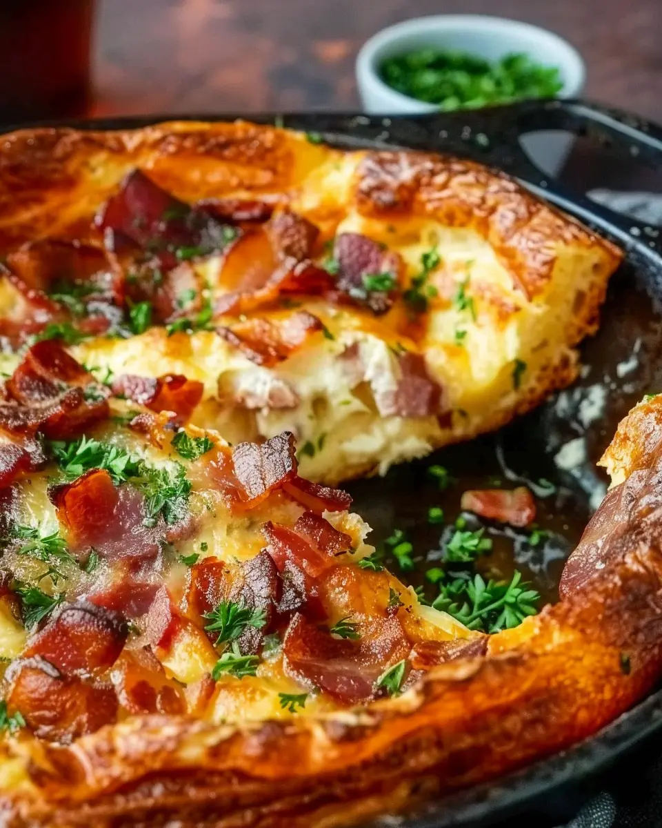 Savory Cheddar & Bacon Dutch Baby