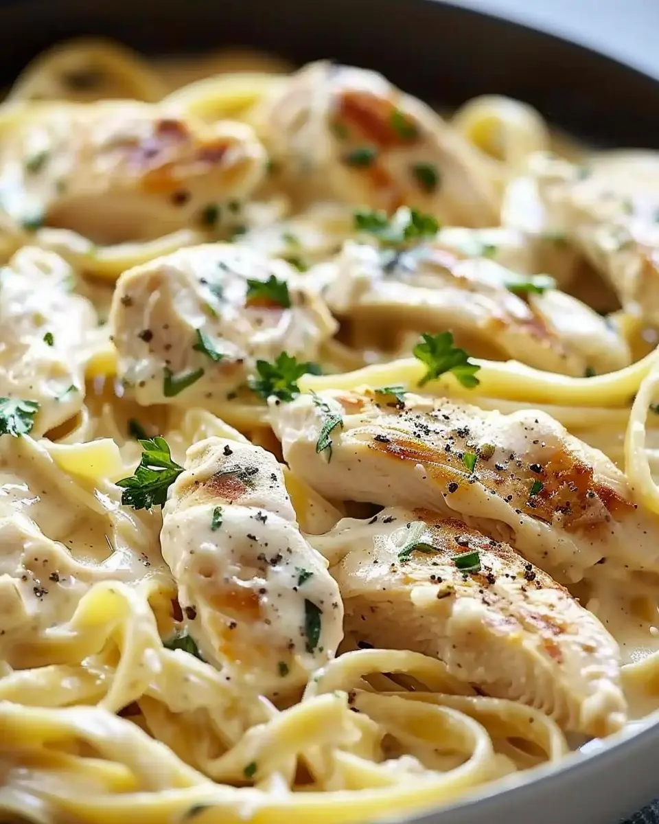 Chicken Alfredo: Creamy, Easy Recipe with Turkey Bacon Delight