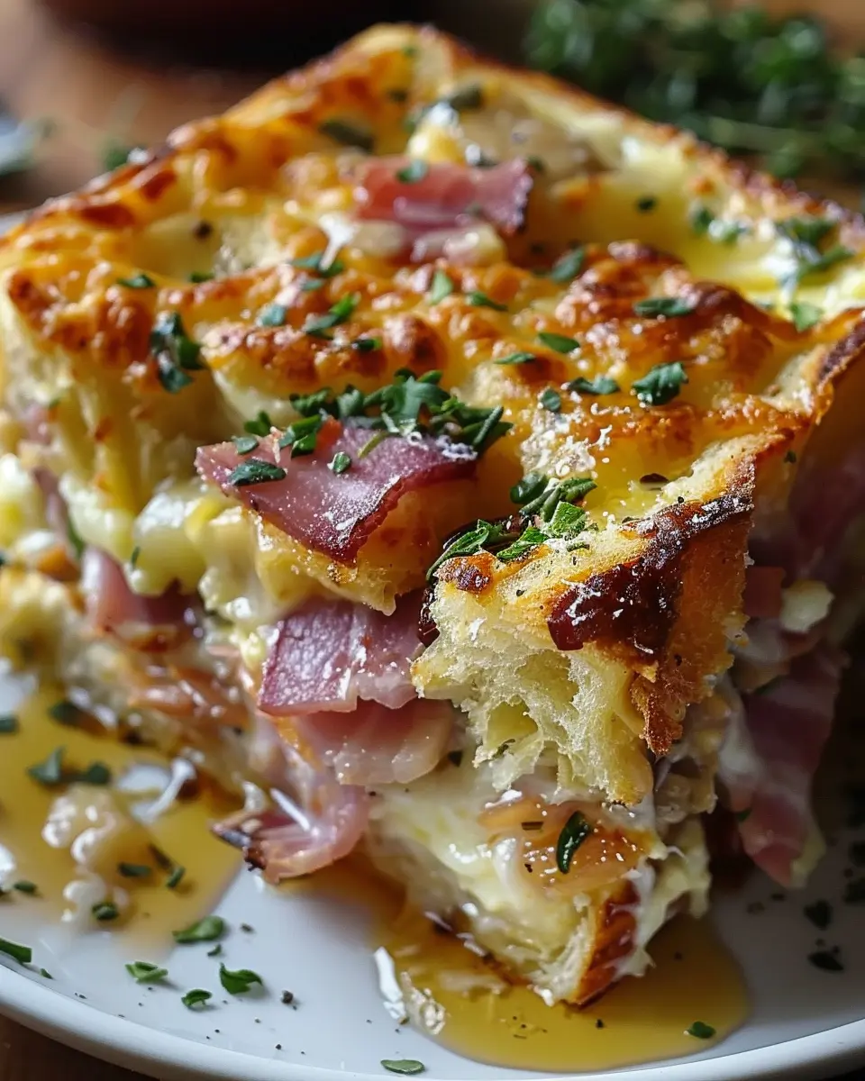 Monte Cristo Breakfast Casserole: Indulgent Turkey Bacon Twist