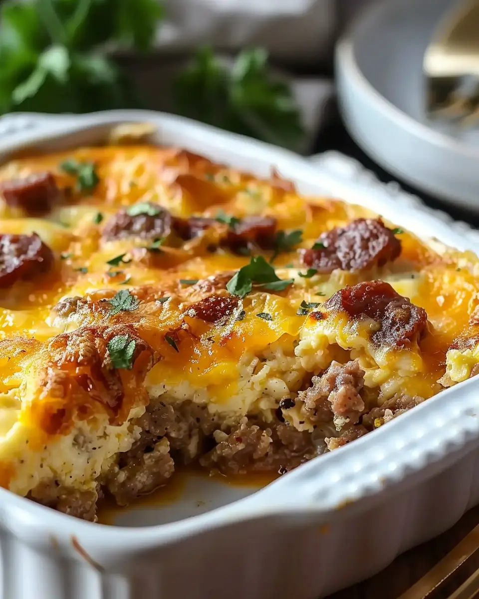 Easy Sausage and Egg Casserole: A Hearty Turkey Bacon Delight