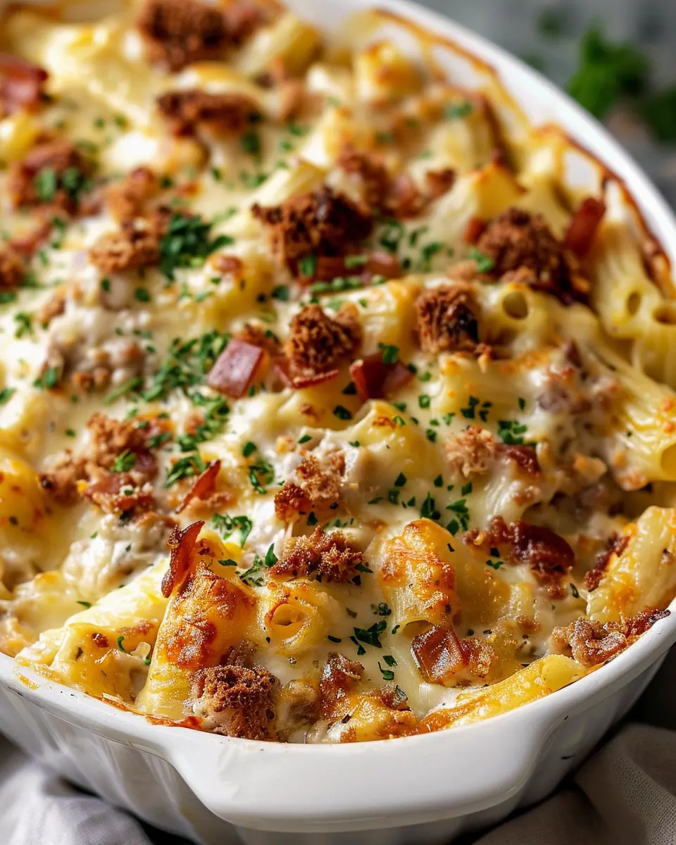 Crazy Good Casserole: Indulgent Turkey Bacon and Chicken Ham Delight