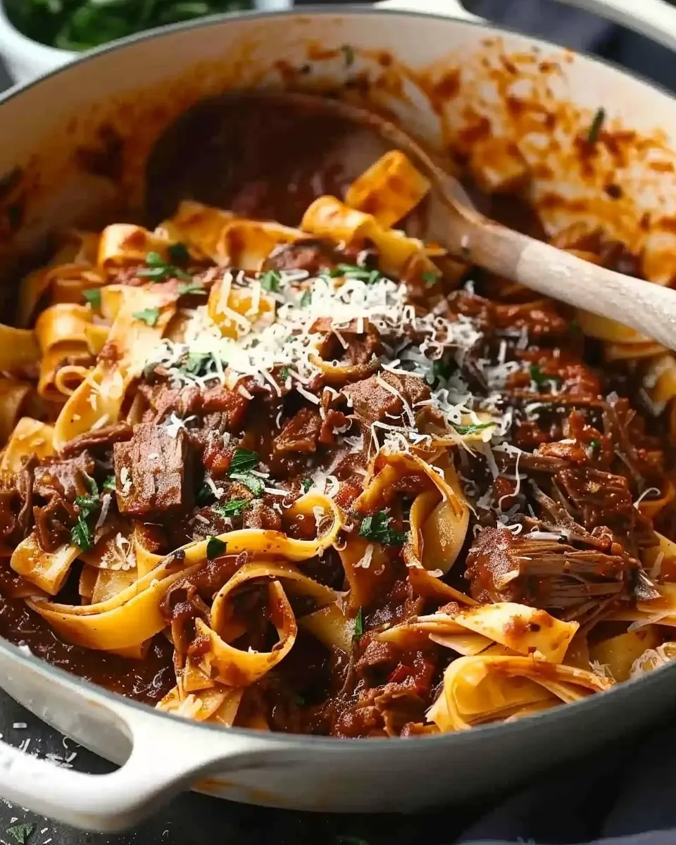 Dutch Oven Short Rib Ragu: Indulge in Comfort with Pappardelle