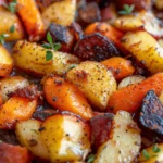 Maple Dijon Roasted Apples & Carrots