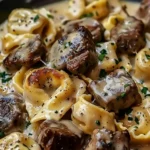 Cracked Garlic Steak Tortellini in Creamhouse Sauce Bliss