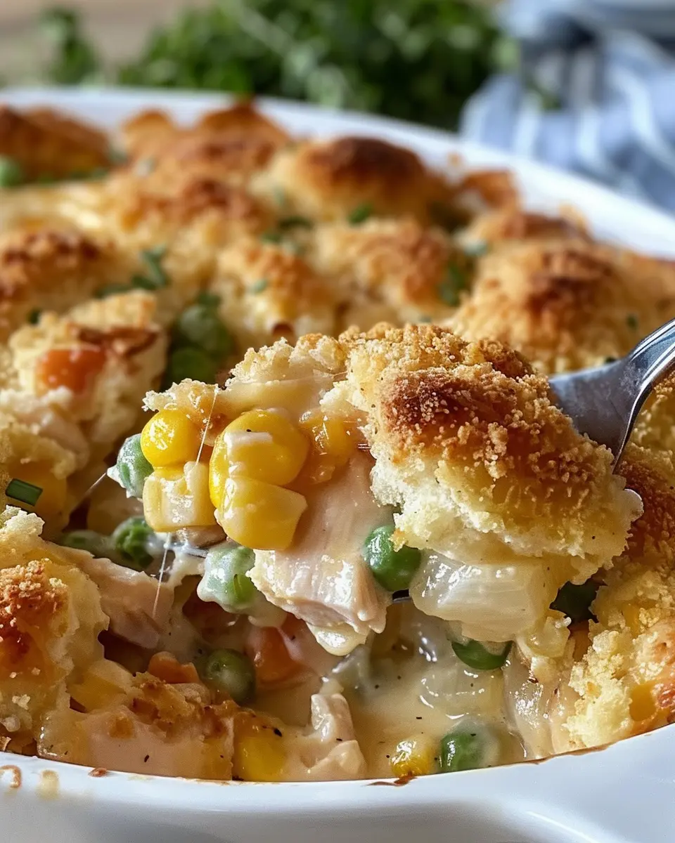 Easy Chicken Cobbler Dinner Casserole: A Flavorful Family Delight