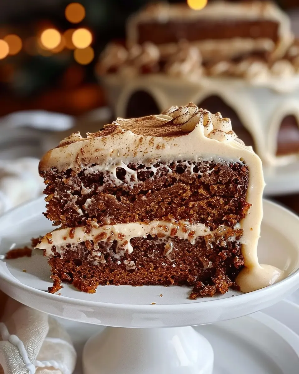 Gingerbread Cake with Indulgent Cinnamon Molasses Frosting