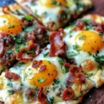Breakfast Flatbreads with Sausage Bacon