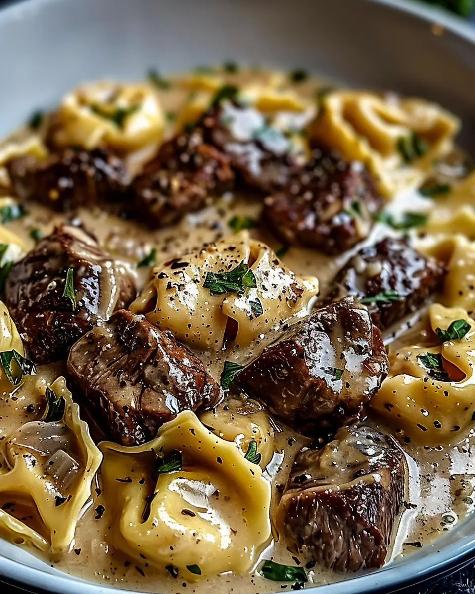 Cracked Garlic Steak Tortellini in Indulgent Creamhouse Sauce