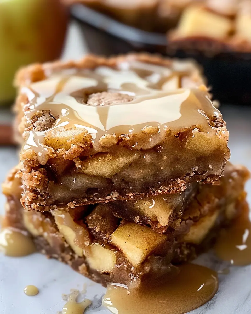 Irresistibly Chewy Apple Cinnamon Blondies with Maple Glaze Recipe