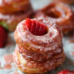 Strawberry Glazed French Crullers