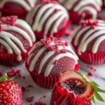Strawberry Velvet Cheesecake Truffle Bites