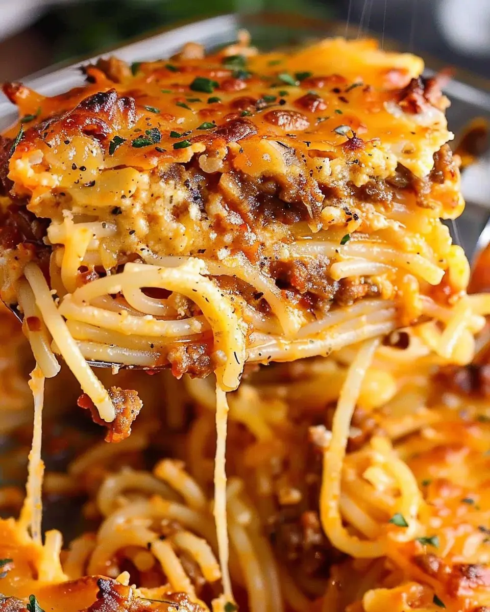 Cheddar Bay Spaghetti Casserole: Delightful Turkey Bacon Twist