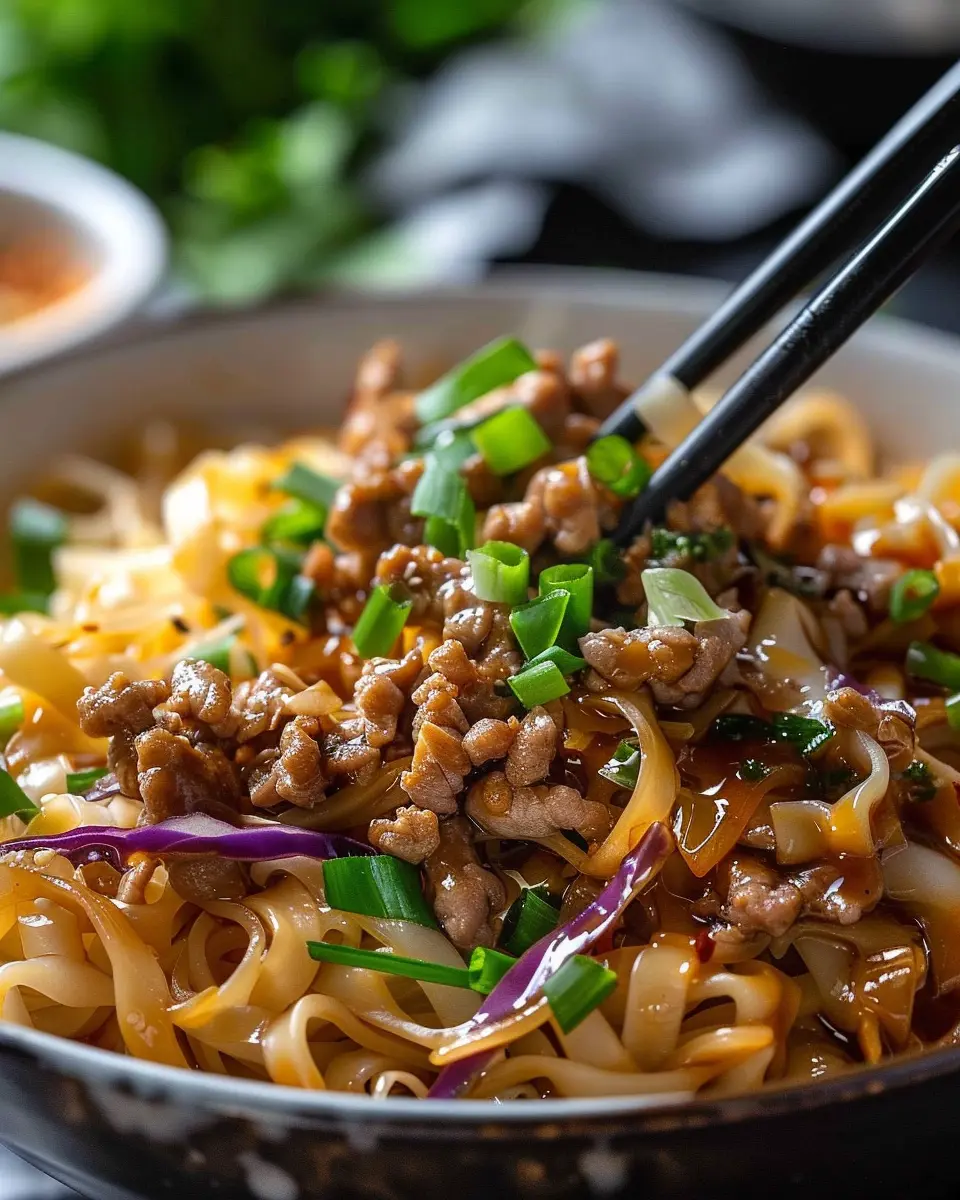 Potsticker Noodle Bowl with Pork &amp; Cabbage Slaw: Easy Comfort Food