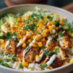 Street Corn Chicken Rice Bowl