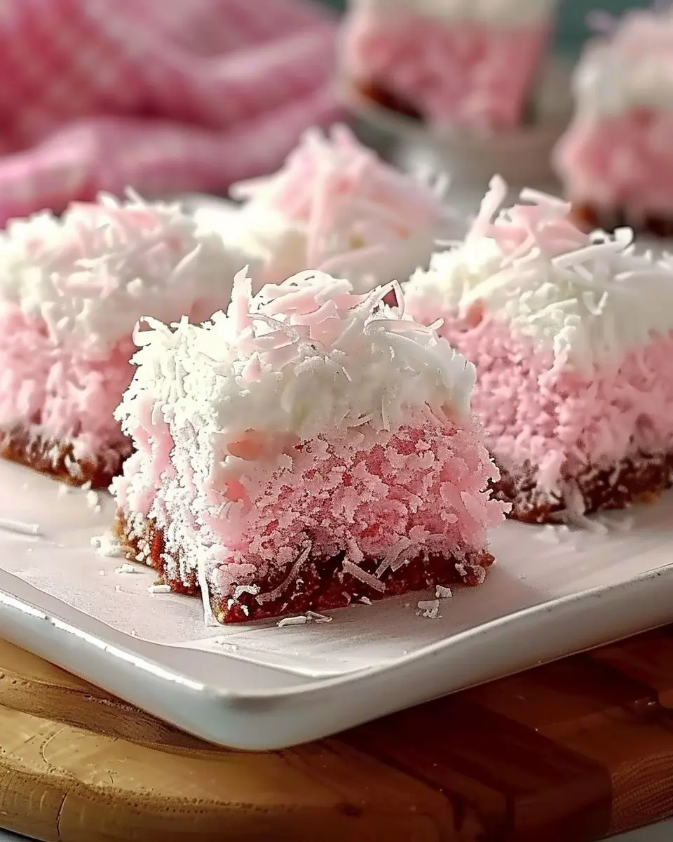 Indulgent Pink Coconut Snowball Cake Bars You Can’t Resist Today