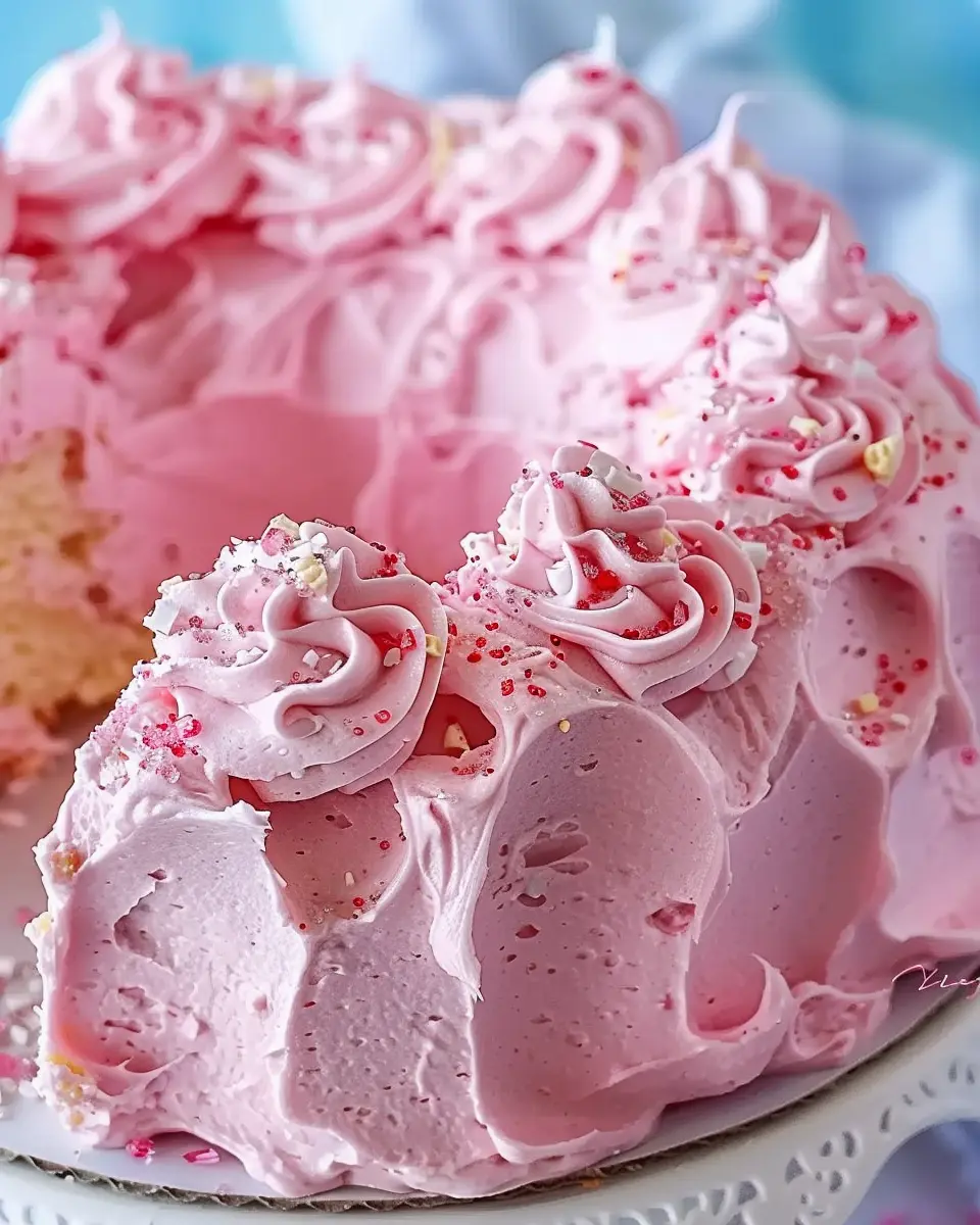 Beautiful Pink Angel Food Cake: The Best Homemade Delight