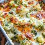 Loaded Cauliflower Broccoli Casserole