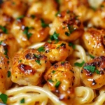 Garlic Butter Chicken Bites with Savory Creamy Parmesan Pasta