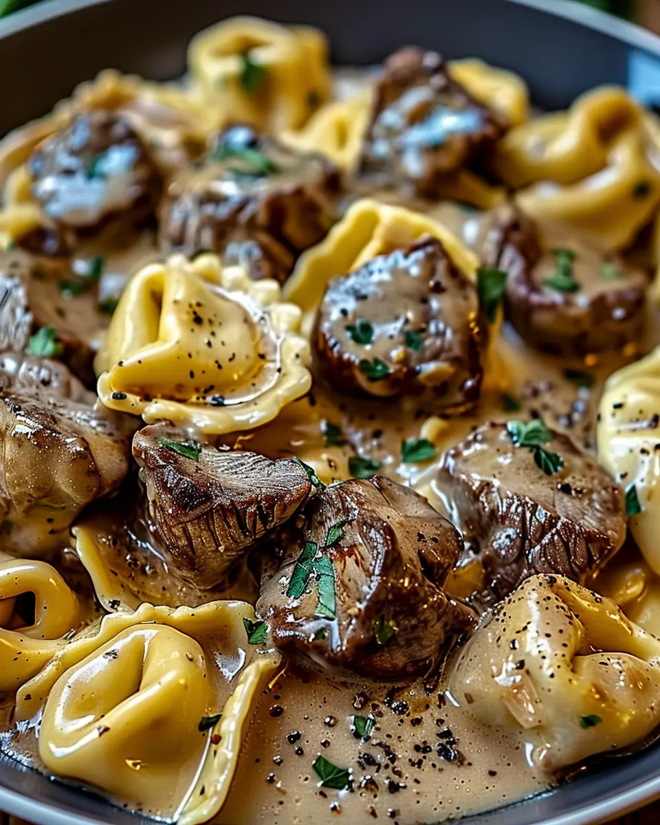 Cracked Garlic Steak Tortellini in Indulgent Creamhouse Sauce