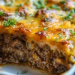 Delectable 375° Cheesy meatloaf casserole