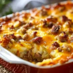 Sausage Hash Brown Breakfast Casserole